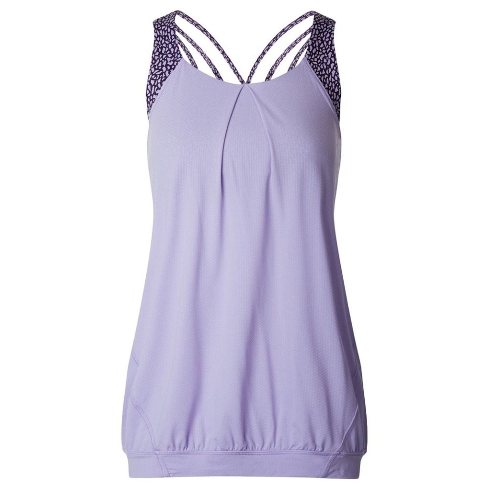 Lululemon Nouveau Limits Tank Lilac/Miss Mosaic Lilac Deep Zinfandel Size 6